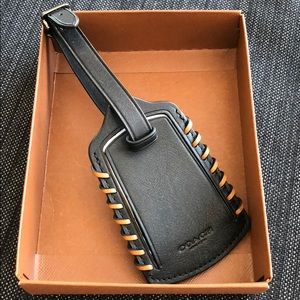 Coach Black & Brown Luggage Tag NWOT